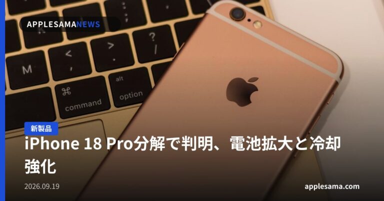 iPhone 18 Pro分解で判明、電池拡大と冷却強化